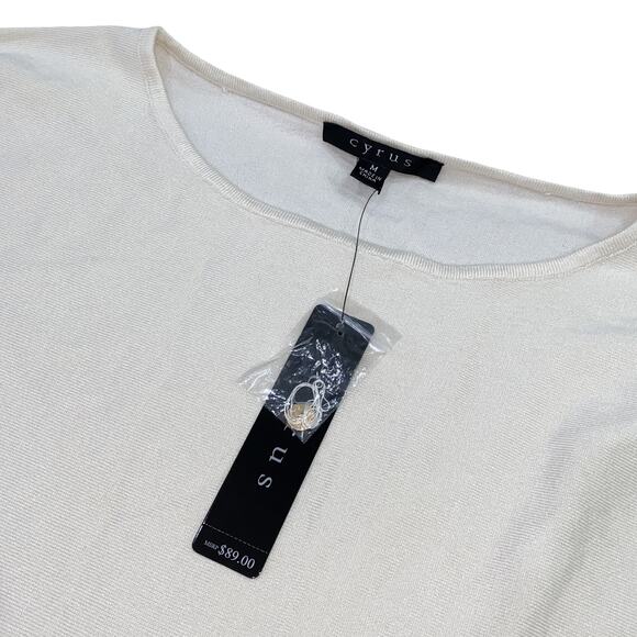 NWT CYRUS Dolman Sleeve Sweater Top in Cream Size M - Picture 2 of 5